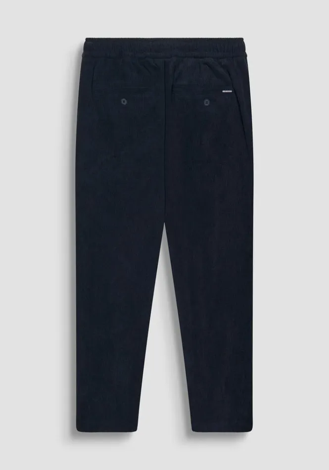 Trousers Men Antony Morato Regular Fit Trousers In Knit Corduroy Fabric Blue