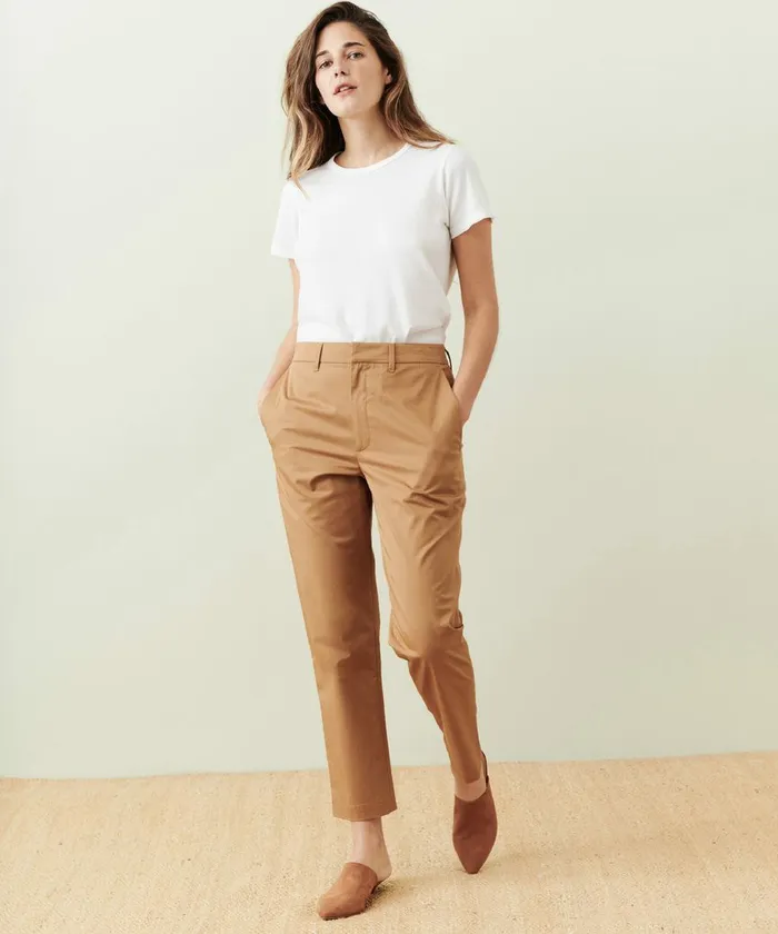 Trousers Women Jenni Kayne Twill Trouser Tan