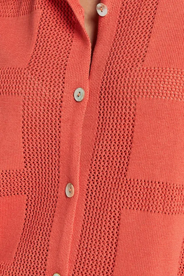 Tully Mini Dress 8211 Knitted Button Through Shift Dress In Coral Women Showpo Conscious
