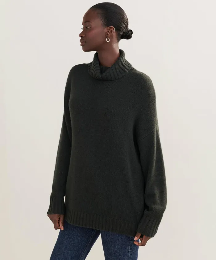 Turtlenecks Women Jenni Kayne Cashmere Porter Turtleneck Forest Forest