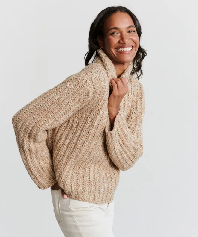 Turtlenecks Women Jenni Kayne Hudson Turtleneck Camel Marl