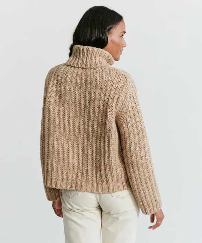 Turtlenecks Women Jenni Kayne Hudson Turtleneck Camel Marl