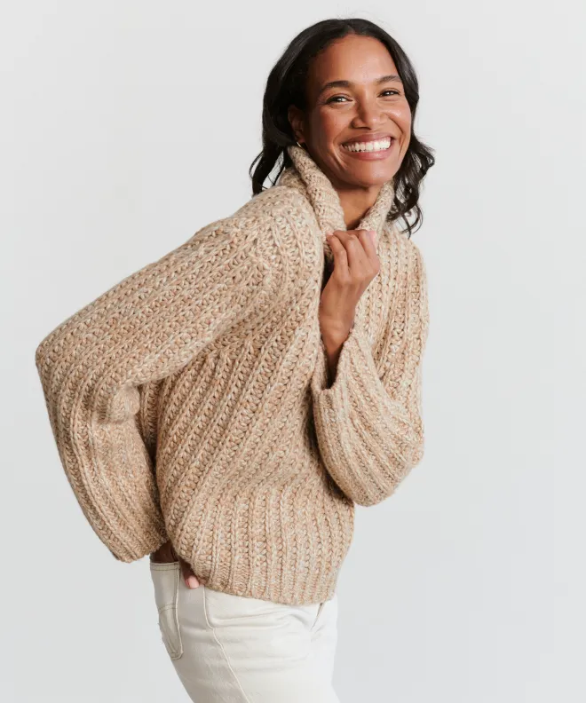 Turtlenecks Women Jenni Kayne Hudson Turtleneck Camel Marl
