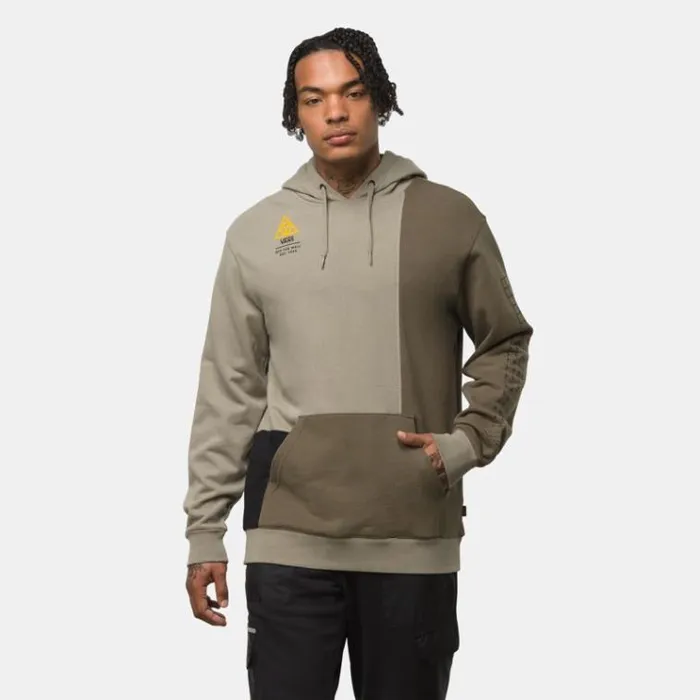 Vans 66 Supply Blocked Pullover Hoodie VetiverGrape LeafBlack Mens Hoodies and Jackets