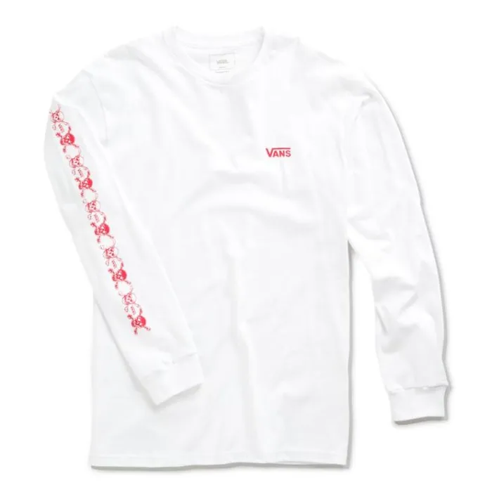 Vans Anaheim Factory OG Skull Long Sleeve TShirt White Mens TShirts and Tanks