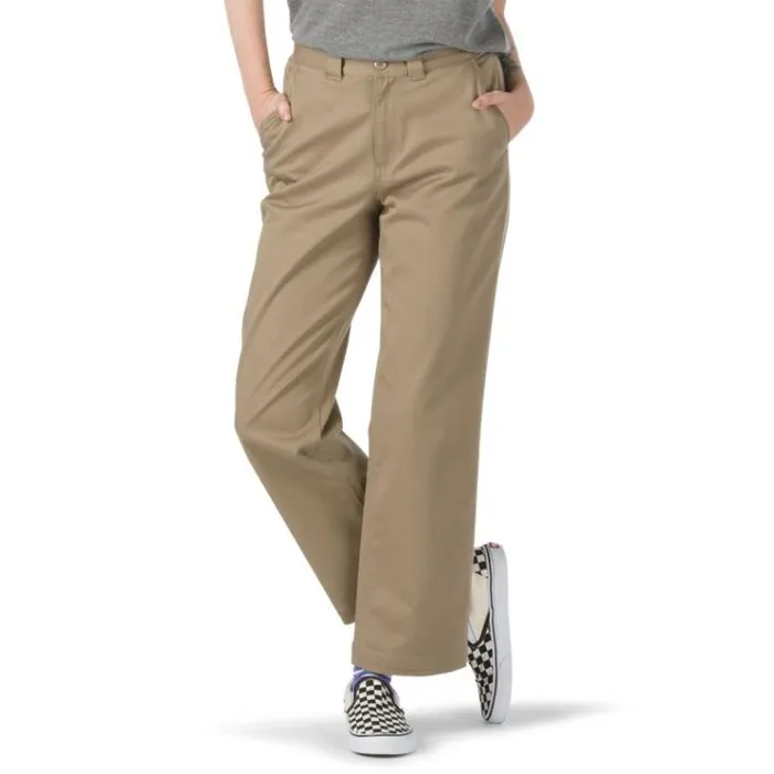 Vans Authentic Chino Pant Military Khaki Womens Pants and Leggings Vans Authentic Chino Pant Military Khaki Womens Pants and Leggings