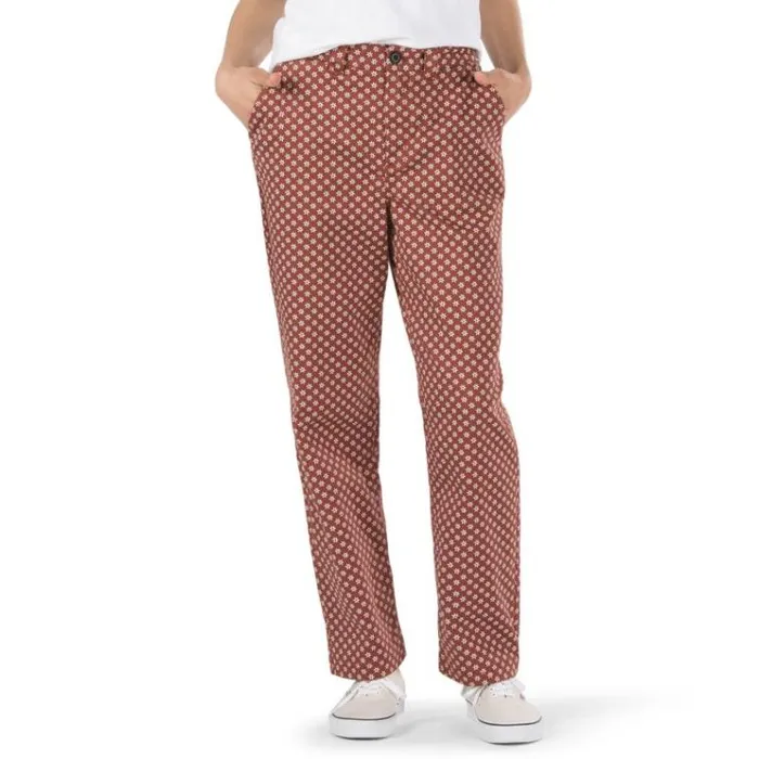 Vans Authentic Chino Print Pant Henna Womens Pants and Leggings