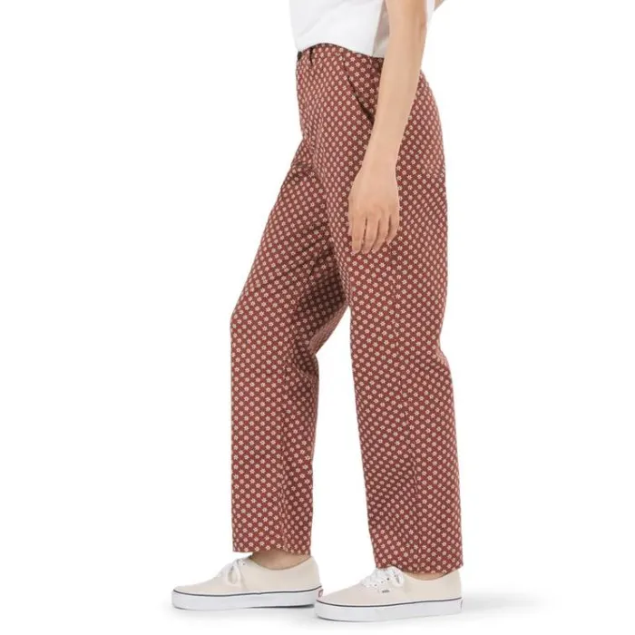 Vans Authentic Chino Print Pant Henna Womens Pants and Leggings