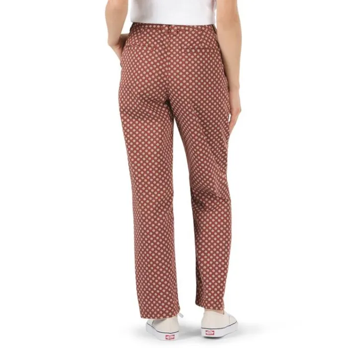 Vans Authentic Chino Print Pant Henna Womens Pants and Leggings