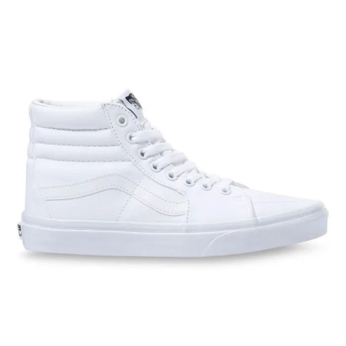 Vans Canvas Sk8Hi True White Womens Classics Shoes Vans Canvas Sk8Hi True White Womens Classics Shoes