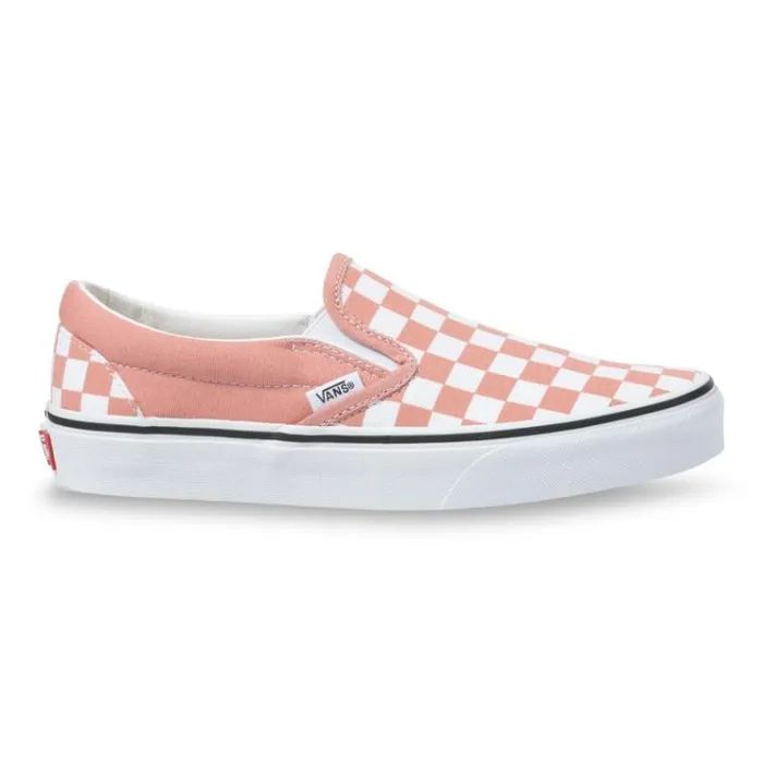 Vans Checkerboard Classic SlipOn Rose DawnTrue White MensWomens Classics Shoes Vans Checkerboard Classic SlipOn Rose DawnTrue White MensWomens Classics Shoes