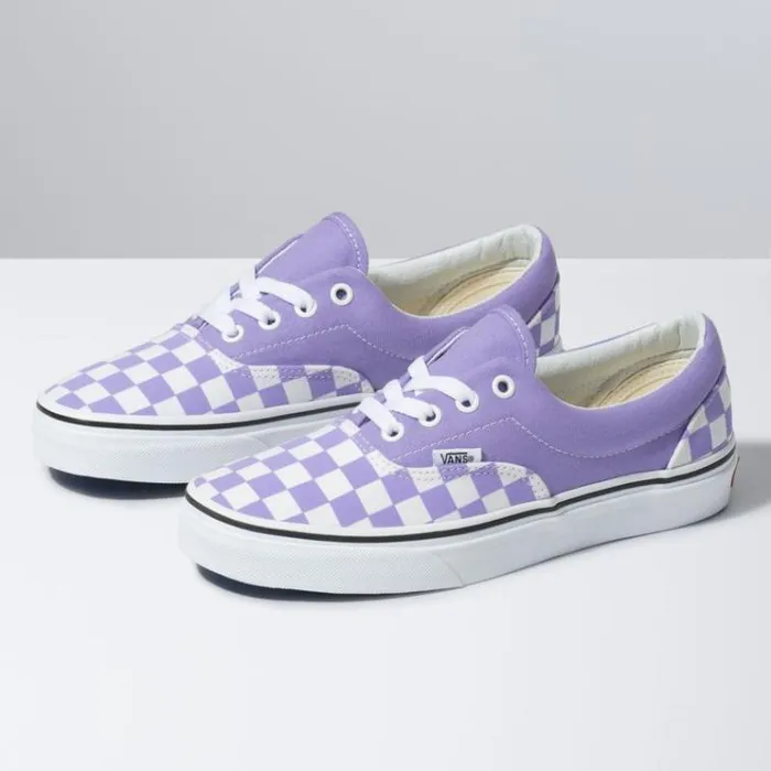 Vans Checkerboard Era Violet TulipTrue White Womens Classics Shoes Vans Checkerboard Era Violet TulipTrue White Womens Classics Shoes