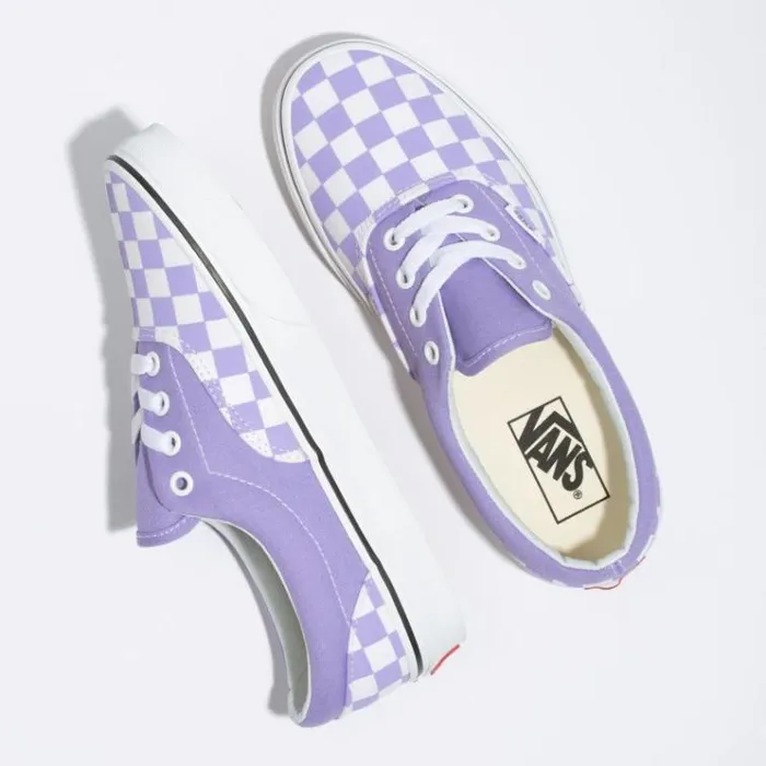 Vans Checkerboard Era Violet TulipTrue White Womens Classics Shoes Vans Checkerboard Era Violet TulipTrue White Womens Classics Shoes