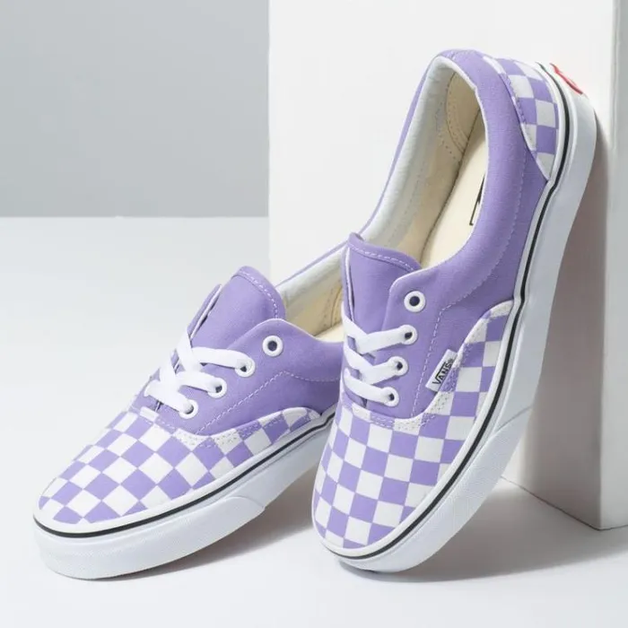 Vans Checkerboard Era Violet TulipTrue White Womens Classics Shoes Vans Checkerboard Era Violet TulipTrue White Womens Classics Shoes