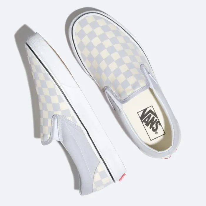 Vans Checkerboard SlipOn Gray DawnTrue White Womens Classics Shoes Vans Checkerboard SlipOn Gray DawnTrue White Womens Classics Shoes