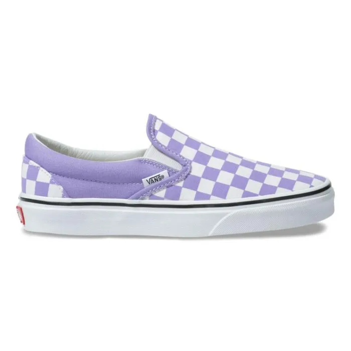 Vans Checkerboard SlipOn Violet TulipTrue White Womens Classics Shoes Vans Checkerboard SlipOn Violet TulipTrue White Womens Classics Shoes
