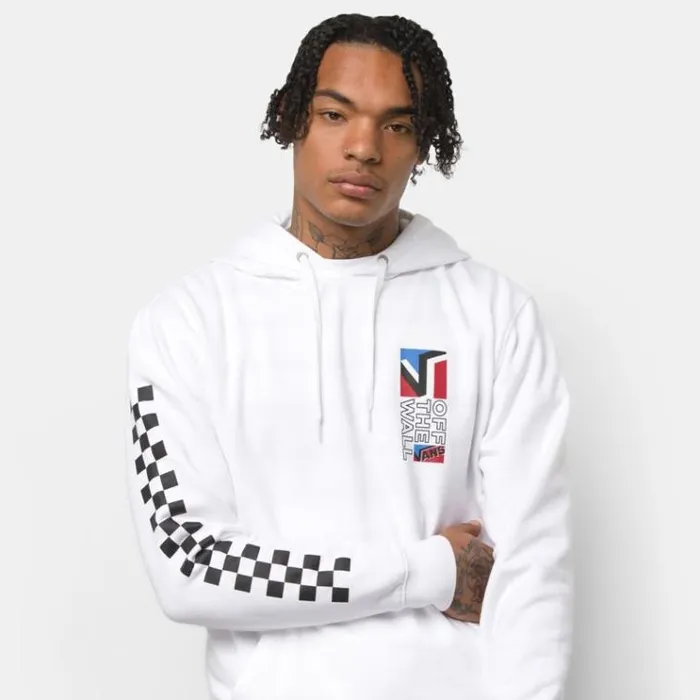 Vans Dimension Pullover Hoodie White Mens Hoodies and Jackets