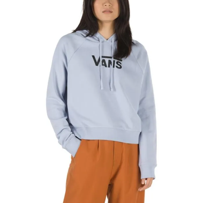 Vans Flying V Boxy Hoodie Zen Blue Womens Hoodies and Jackets