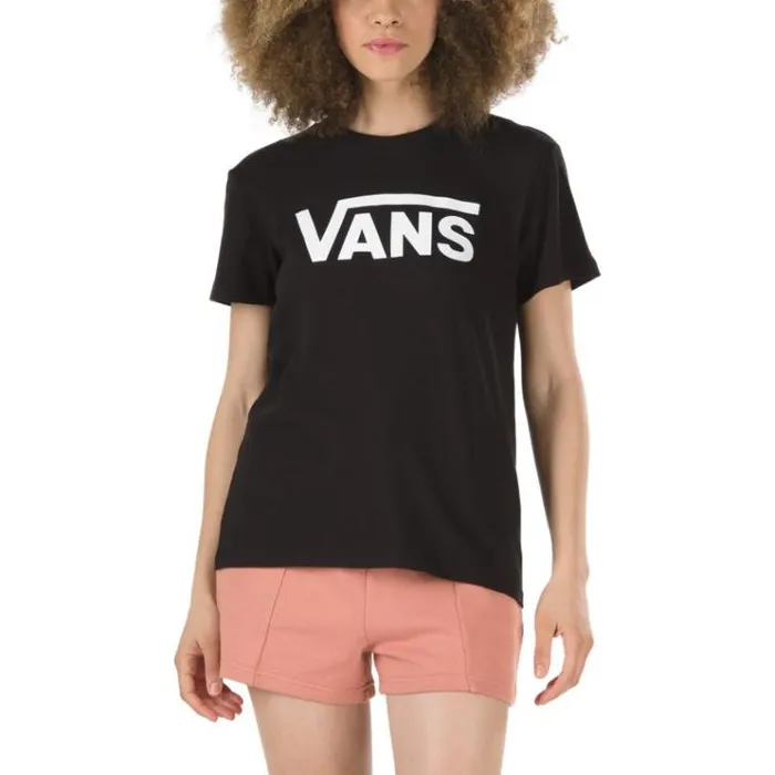 Vans Flying V Crew Tee Black Womens TShirts and Tanks