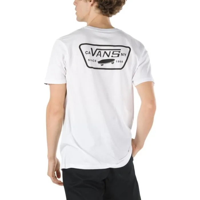 Vans Full Patch Back TShirt WhiteBlack Mens TShirts and Tanks