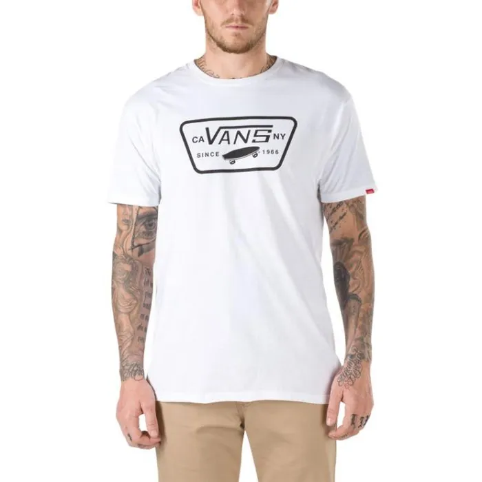 Vans Full Patch TShirt WhiteBlack Mens TShirts and Tanks