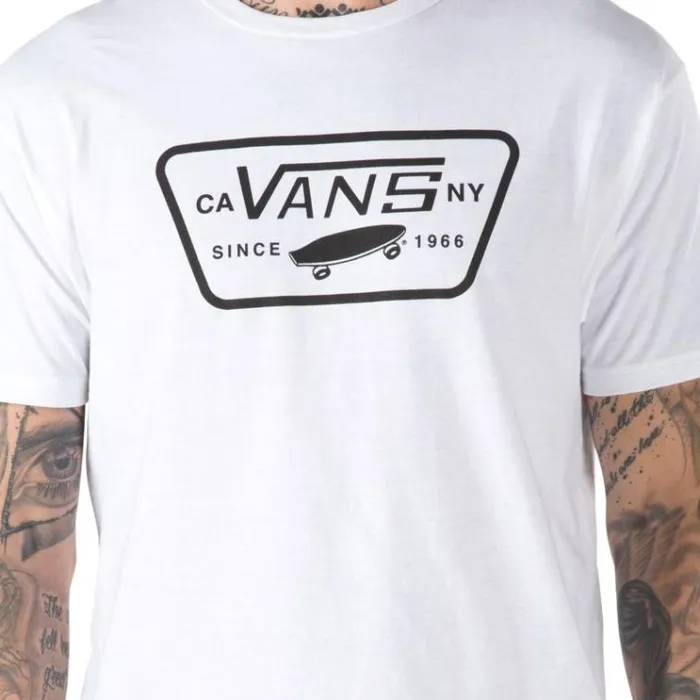 Vans Full Patch TShirt WhiteBlack Mens TShirts and Tanks