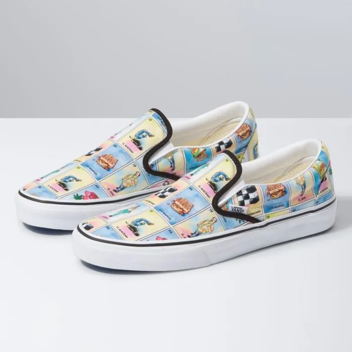 Vans LosSlipOn MultiTrue White Mens Classics Shoes