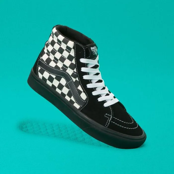 Vans Mixed Media ComfyCush Sk8Hi Antique WhiteBlack MensWomens Classics Shoes