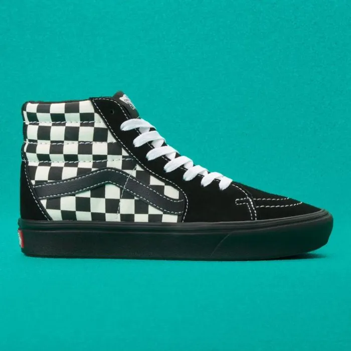Vans Mixed Media ComfyCush Sk8Hi Antique WhiteBlack MensWomens Classics Shoes Vans Mixed Media ComfyCush Sk8Hi Antique WhiteBlack MensWomens Classics Shoes