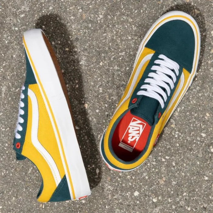 Vans Old Skool Pro PrimeAtlanicGold MensWomens Pro Skate Vans Old Skool Pro PrimeAtlanicGold MensWomens Pro Skate