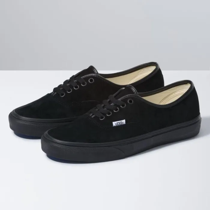 Vans Pig Suede Authentic BlackBlack Mens Classics Shoes