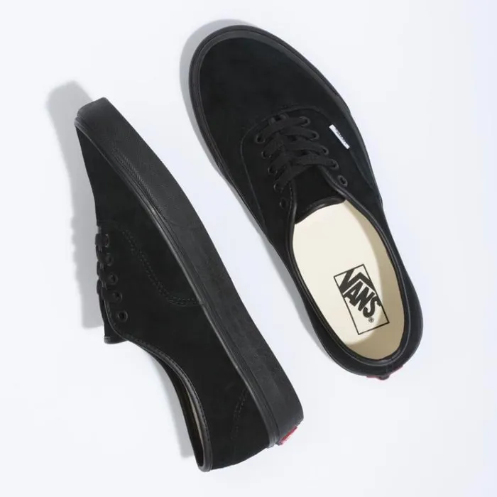 Vans Pig Suede Authentic BlackBlack Mens Classics Shoes Vans Pig Suede Authentic BlackBlack Mens Classics Shoes