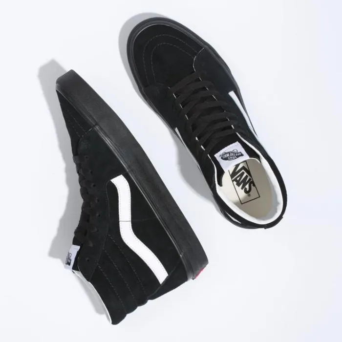 Vans Pig Suede Sk8Hi BlackBlack Mens Classics Shoes Vans Pig Suede Sk8Hi BlackBlack Mens Classics Shoes