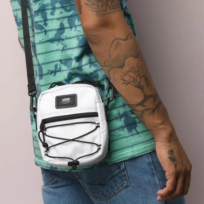 Vans Reflective Bail Shoulder Bag White Mens Backpacks and Bags