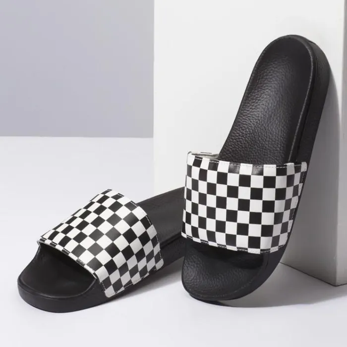 Vans SlideOn Checkerboard White MensWomens Sandals Vans SlideOn Checkerboard White MensWomens Sandals