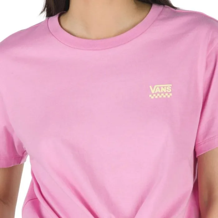 Vans Tie Knot Boyfriend Tee Fuchsia Pink Womens TShirts and Tanks Vans Tie Knot Boyfriend Tee Fuchsia Pink Womens TShirts and Tanks