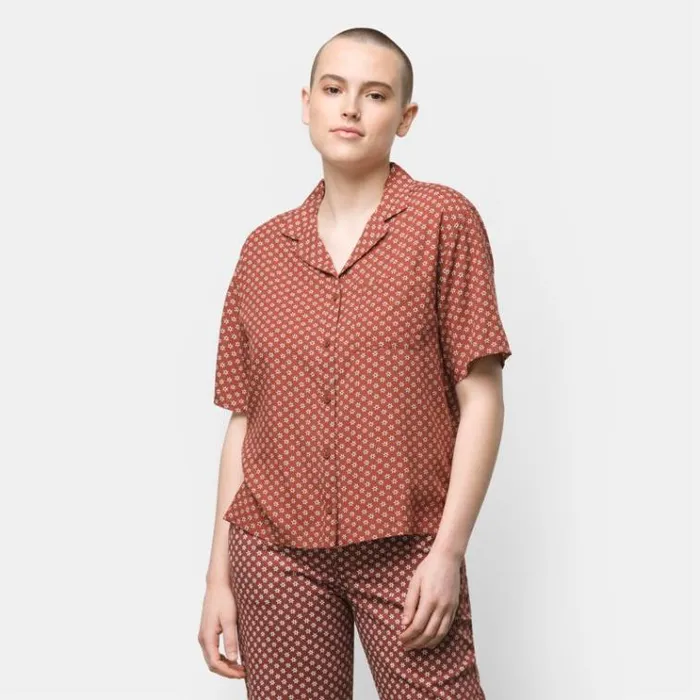 Vans Tipper Woven Shirt Henna Womens Tops Vans Tipper Woven Shirt Henna Womens Tops