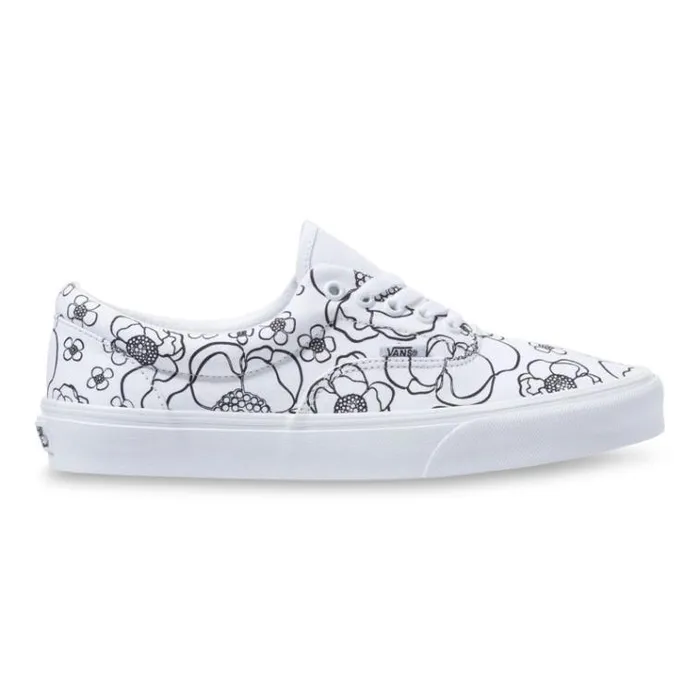 Vans UColor Era FloralTrue White MensWomens Classics Shoes Vans UColor Era FloralTrue White MensWomens Classics Shoes
