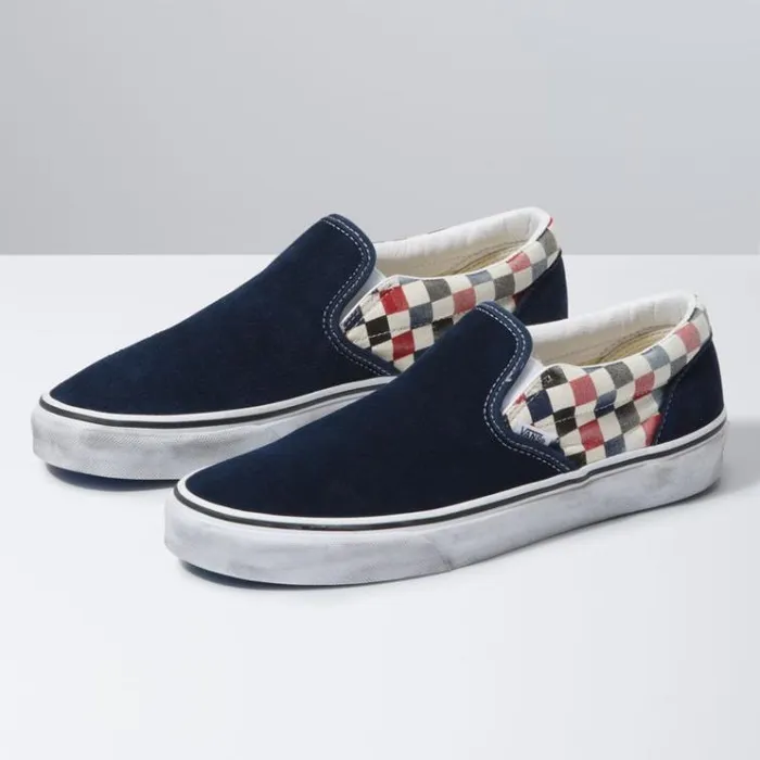 Vans Washed SlipOn Dress BluesChili Pepper MensWomens Classics Shoes