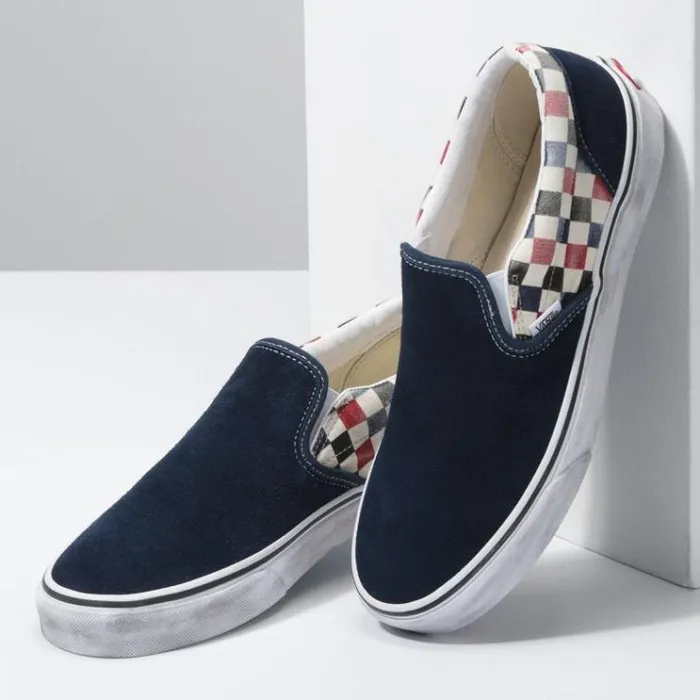 Vans Washed SlipOn Dress BluesChili Pepper MensWomens Classics Shoes Vans Washed SlipOn Dress BluesChili Pepper MensWomens Classics Shoes
