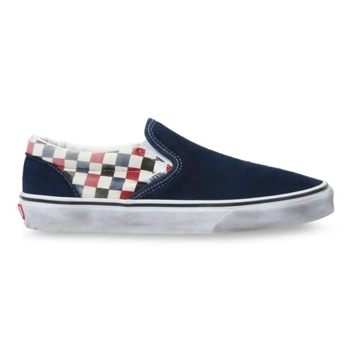 Vans Washed SlipOn Dress BluesChili Pepper MensWomens Classics Shoes Vans Washed SlipOn Dress BluesChili Pepper MensWomens Classics Shoes
