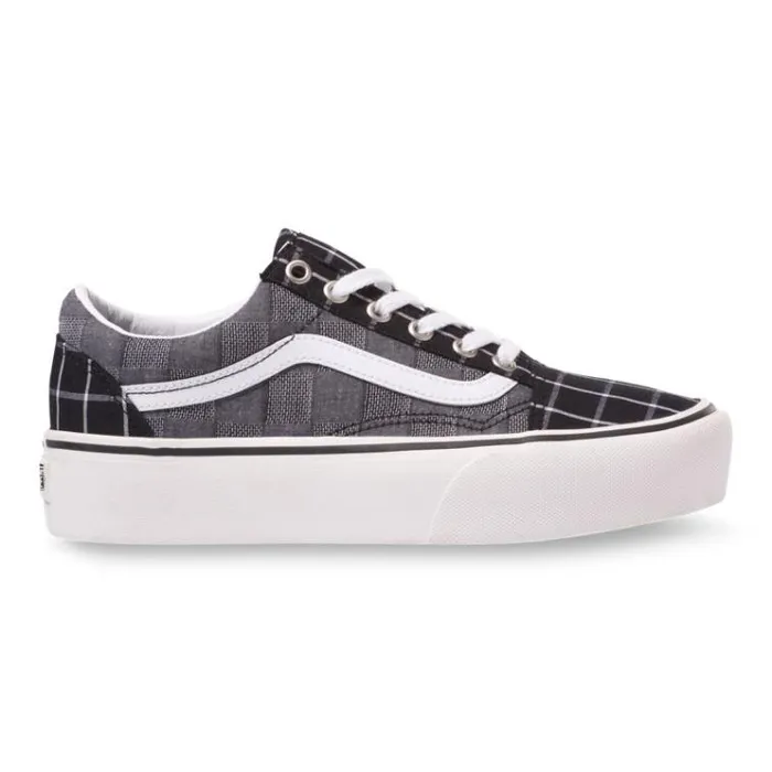 Vans Woven Check Old Skool Platform MultiBlanc De Blanc Womens Classics Shoes Vans Woven Check Old Skool Platform MultiBlanc De Blanc Womens Classics Shoes