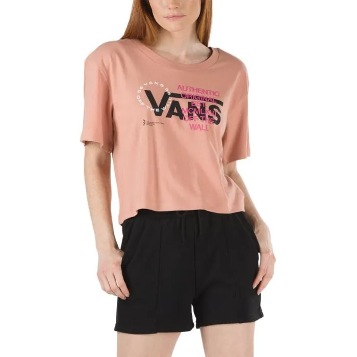 Vans Ya Mos Cropped Tee Rose Dawn Womens TShirts and Tanks