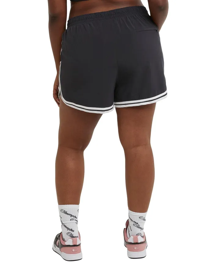 Varsity Shorts C Logo 35034 Plus Size Black Women Champion Shorts