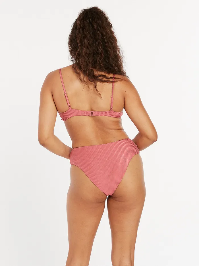 Volcom Bikinis Simply Rib V Neck Bikini Top 8211 Dusty Rose Dusty Rose 8211 Womens