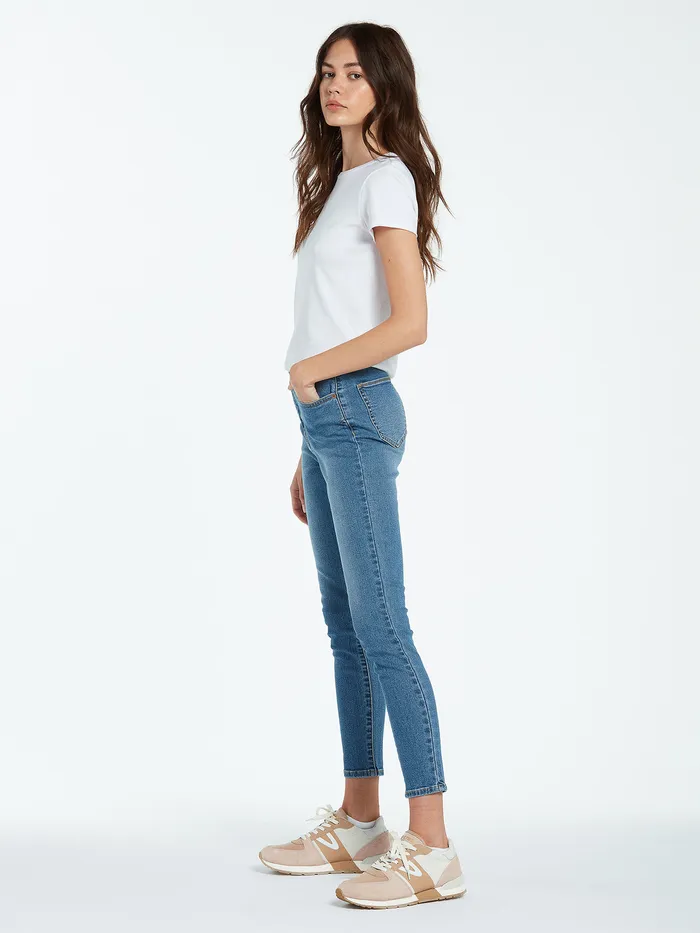 Volcom Denim Liberator High Rise Jeans 8211 Jasper Blue Jasper Blue 8211 Womens