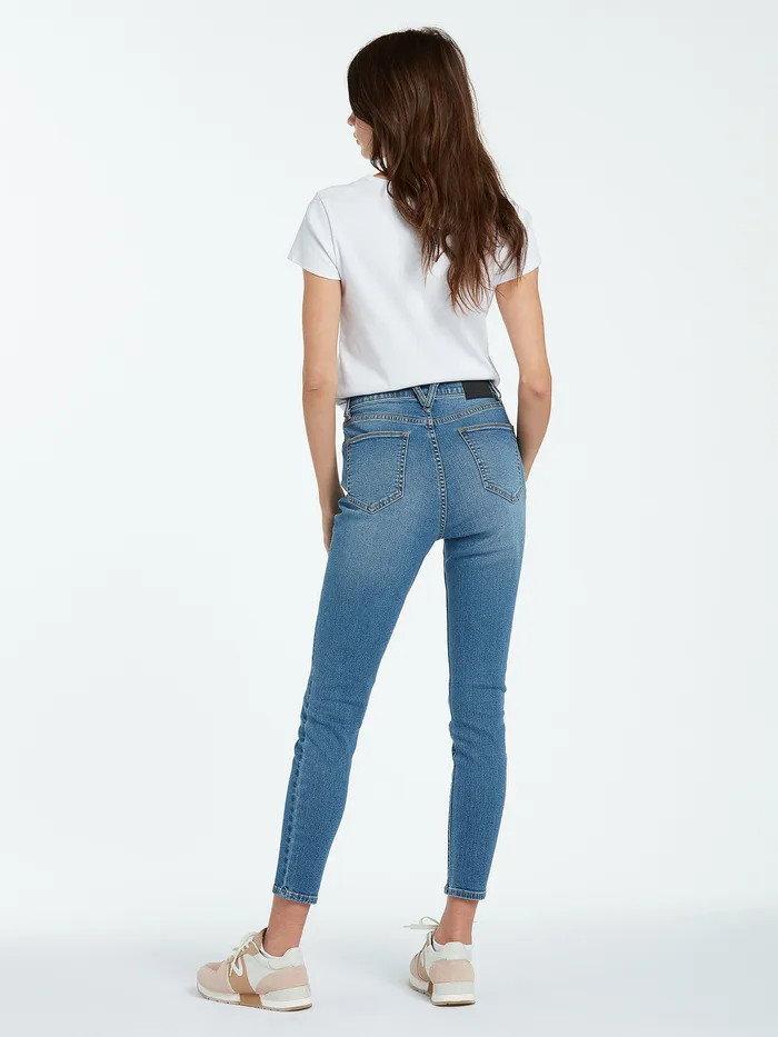 Volcom Denim Liberator High Rise Jeans 8211 Jasper Blue Jasper Blue 8211 Womens