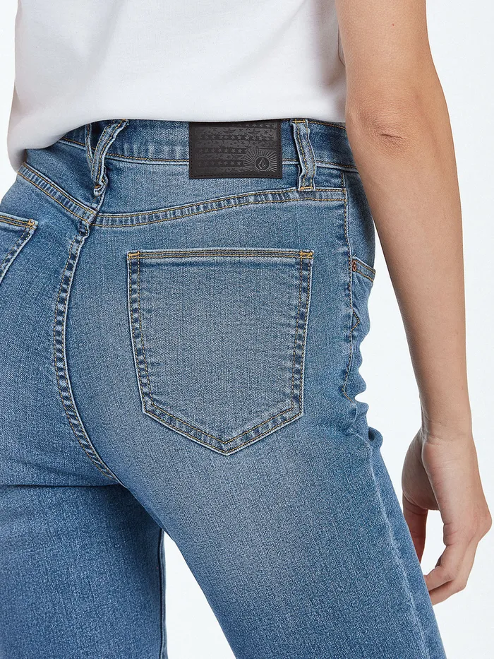 Volcom Denim Liberator High Rise Jeans 8211 Jasper Blue Jasper Blue 8211 Womens