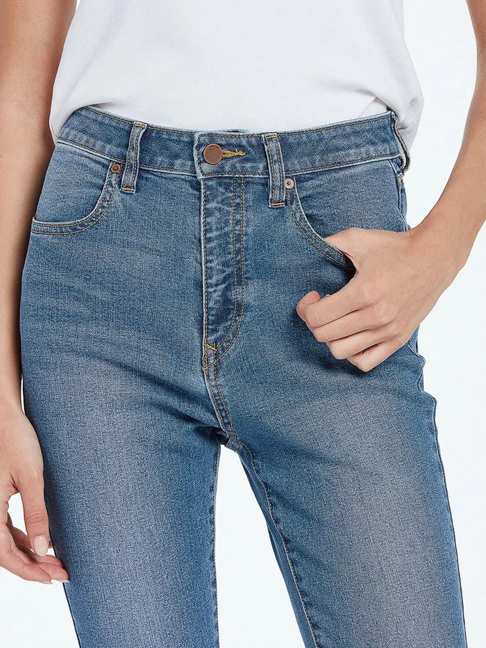 Volcom Denim Liberator High Rise Jeans 8211 Jasper Blue Jasper Blue 8211 Womens