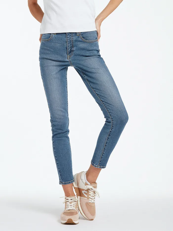 Volcom Denim Liberator High Rise Jeans 8211 Jasper Blue Jasper Blue 8211 Womens